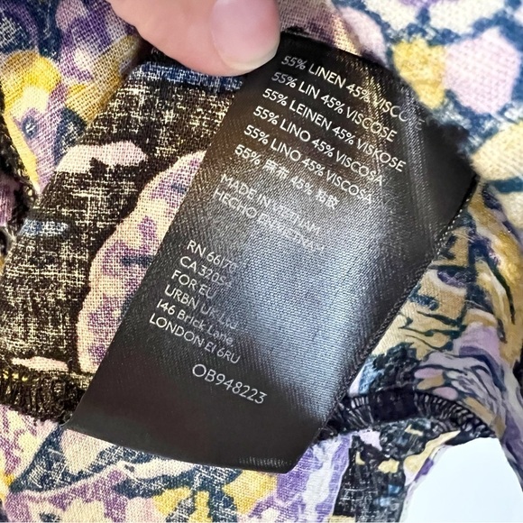 Free People Summer in Tulum Linen Blend Art to Wear Tunic Top Cottagecore Boho - Picture 5 of 7